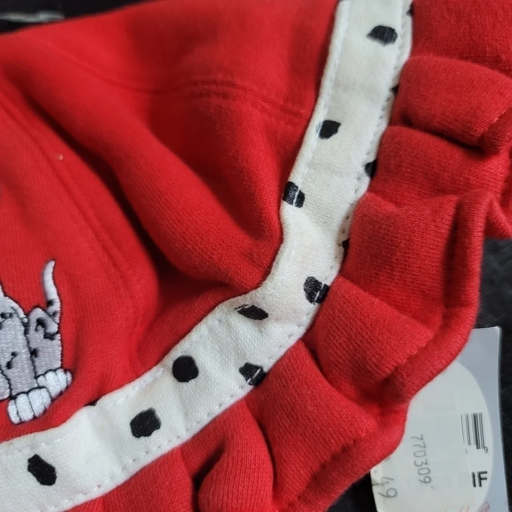 VTG Disney Red 101‎ Dalmatians Ruffle Hat
